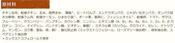 子犬が食べるドッグフードの主原料一覧画像